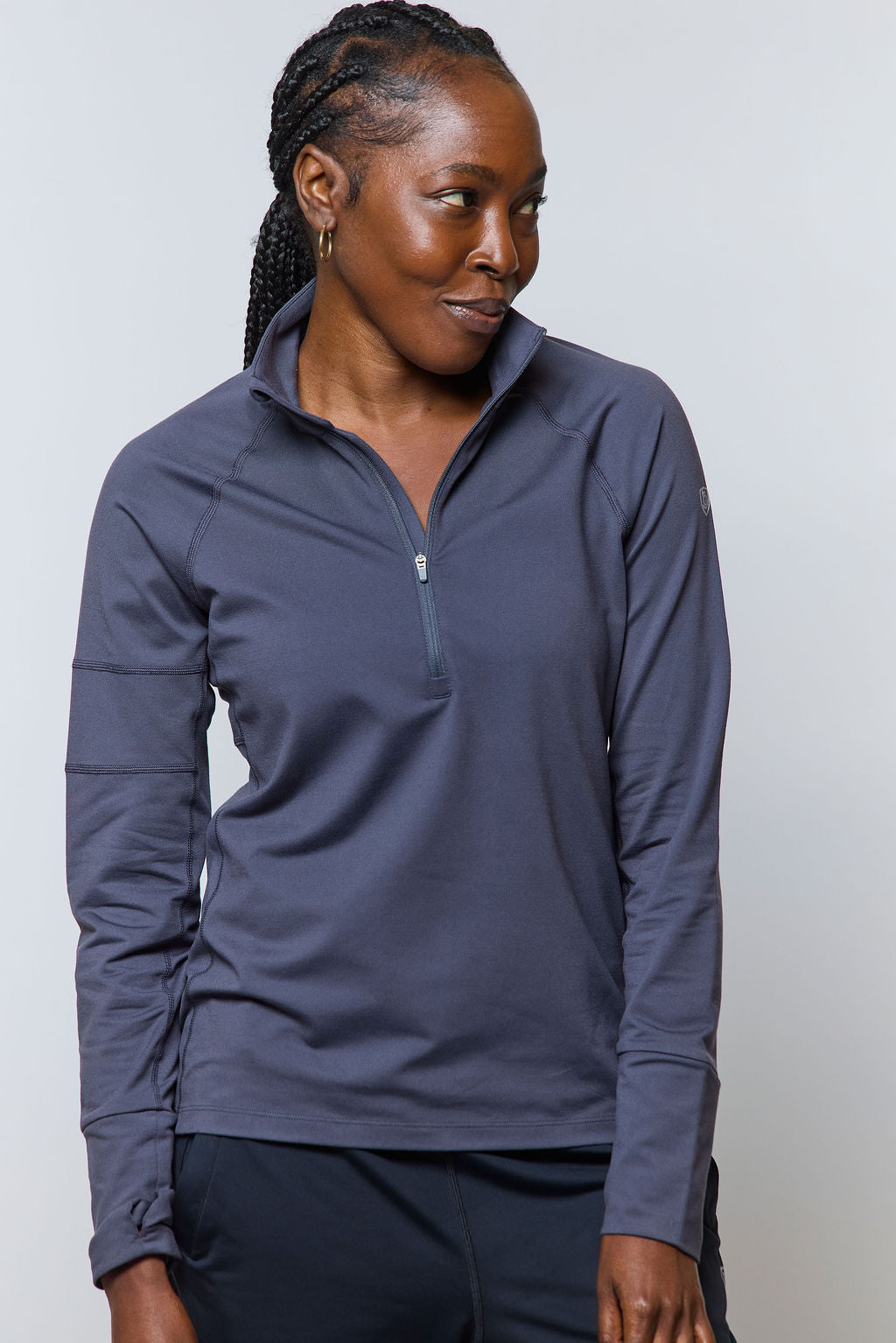 Foudy Mid-Weight Long Sleeve ½ Zip Top Carbon