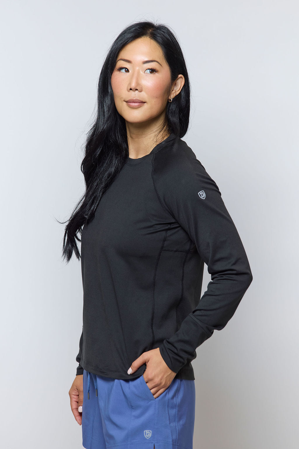 Foudy 2.0 Women's Long Sleeve Athletic Top Black
