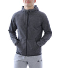 All-Day Comfort Hooded Sweatshirt Slim Fit Heather Grey