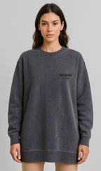 Yerevan Oversized Sweatshirt Dress - Vintage Gray