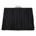 Pleated Evening Clutch Crossbody Bag Black