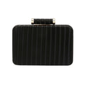 Solid Embossed Clutch Crossbody Bag Black