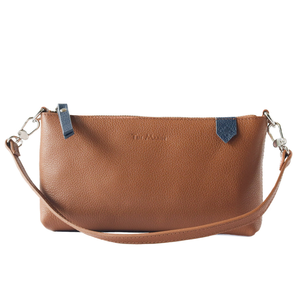 Elia Convertible Leather Bag – Clutch, Shoulder & Crossbody tan