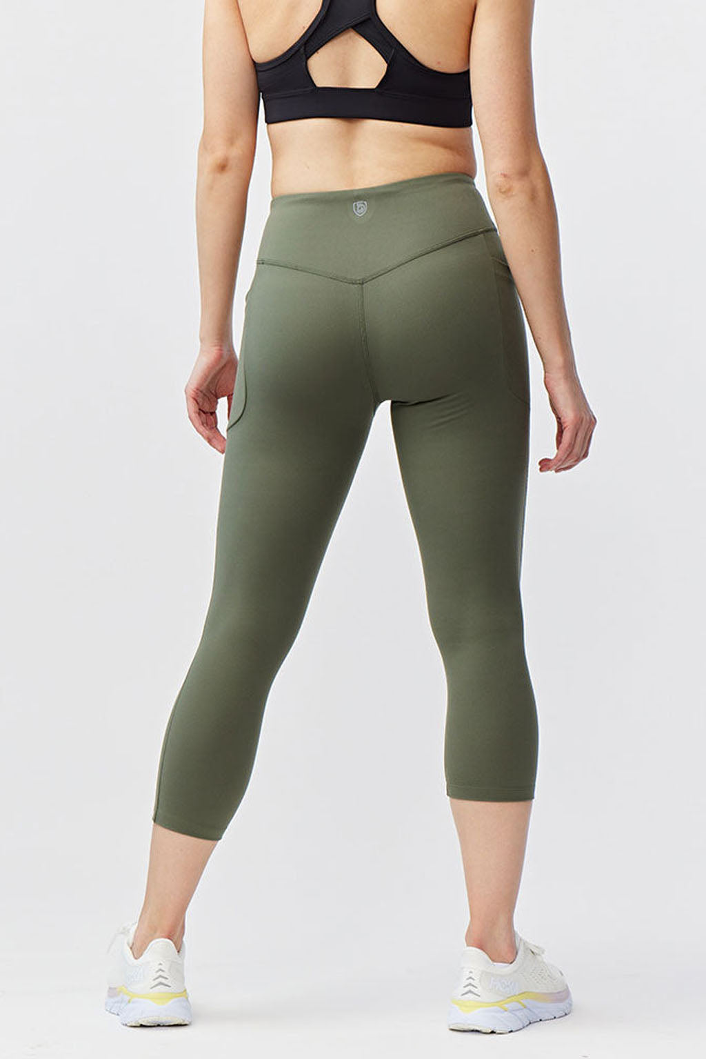 Go Again Women's Cropped Leggings Length 21" Dark Moss