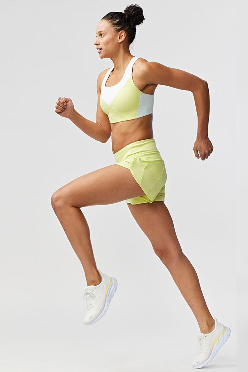 Sheva Women's High Rise Running Shorts Limelight