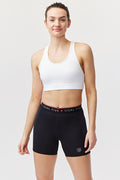 Slide Force Women's Spandex Shorts Black Logo Elastic