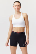 Slide Force Women's Spandex Shorts Black Logo Elastic
