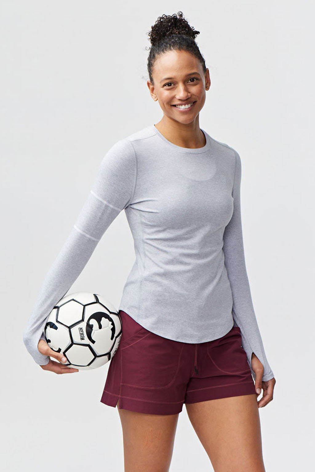 Foudy Women's Longsleeve Workout Top Ash Heather