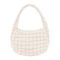 Quilted Puffer Shoulder Crossbody Bag Ivory