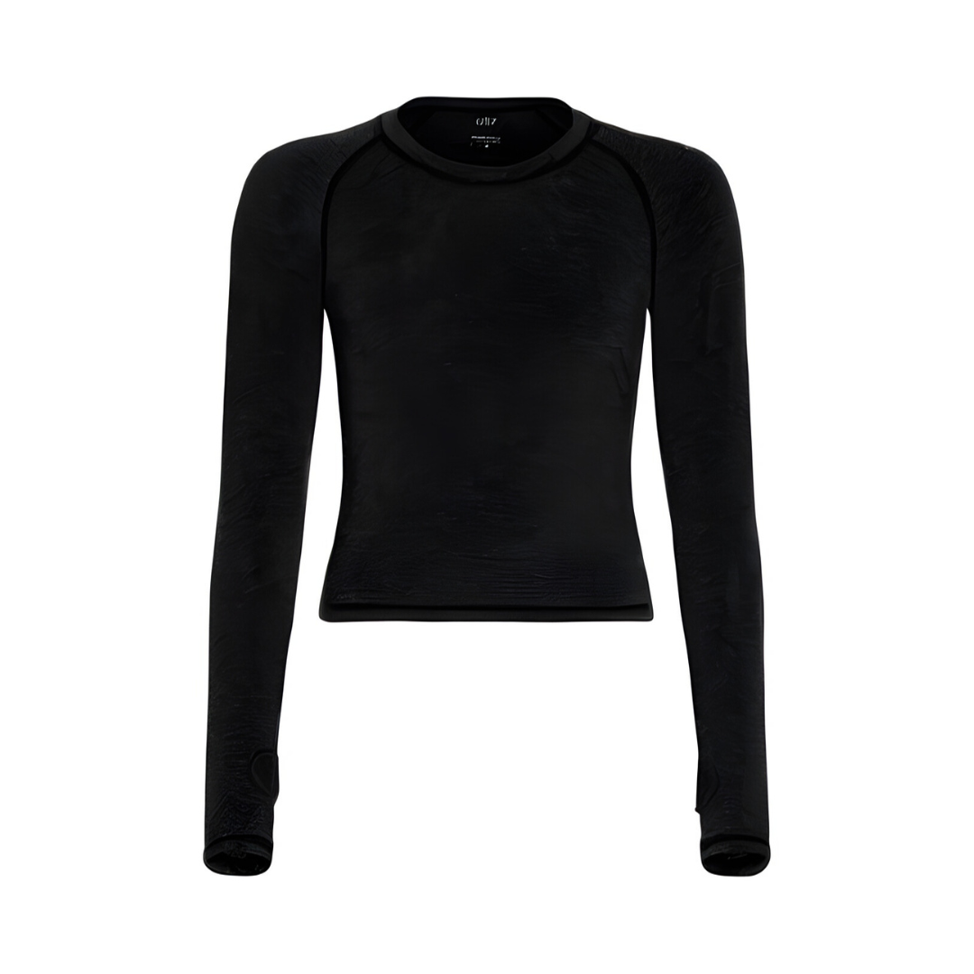 Laguna Waist Length Long-Sleeve Women's Sun Shirt black