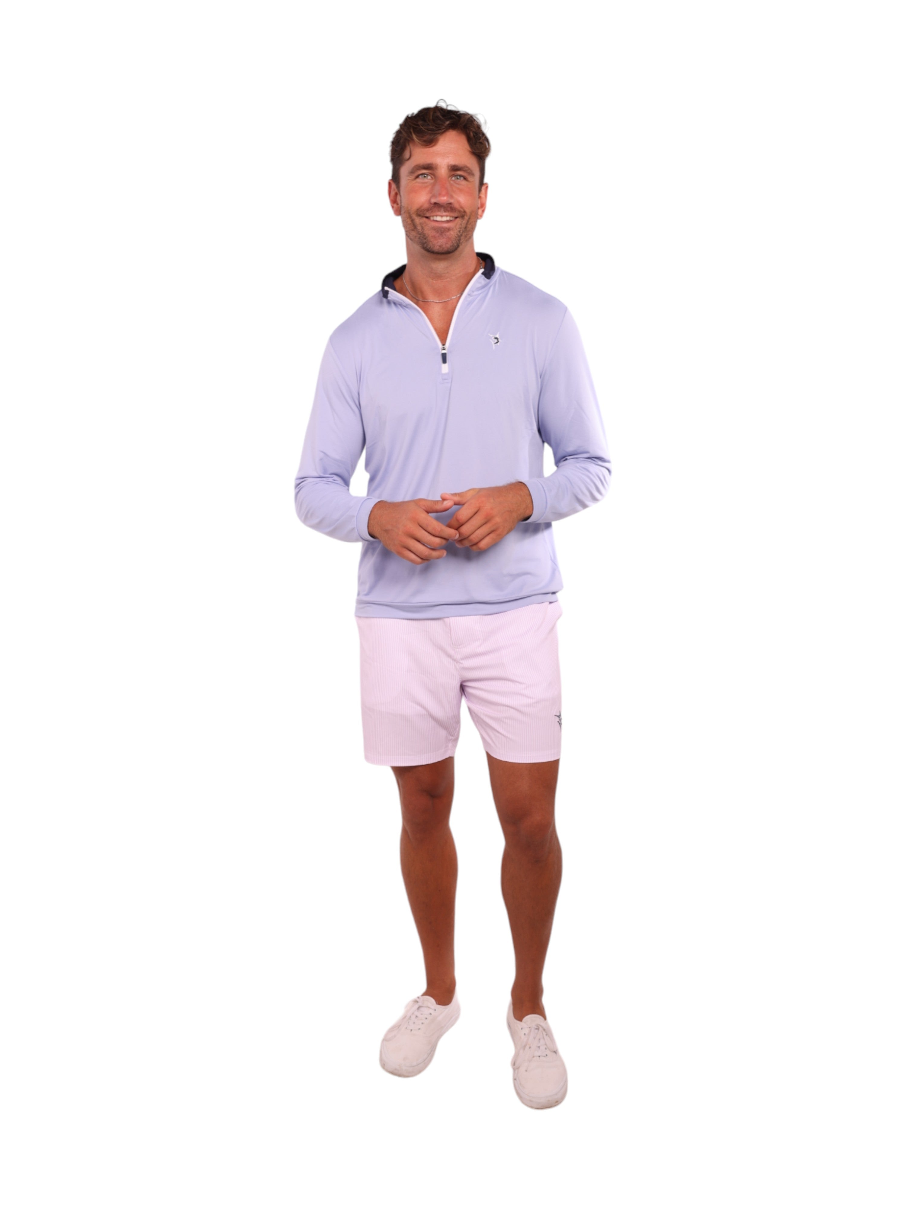 Long Beach Quarter Zip Ultra Soft Lightweight Grey