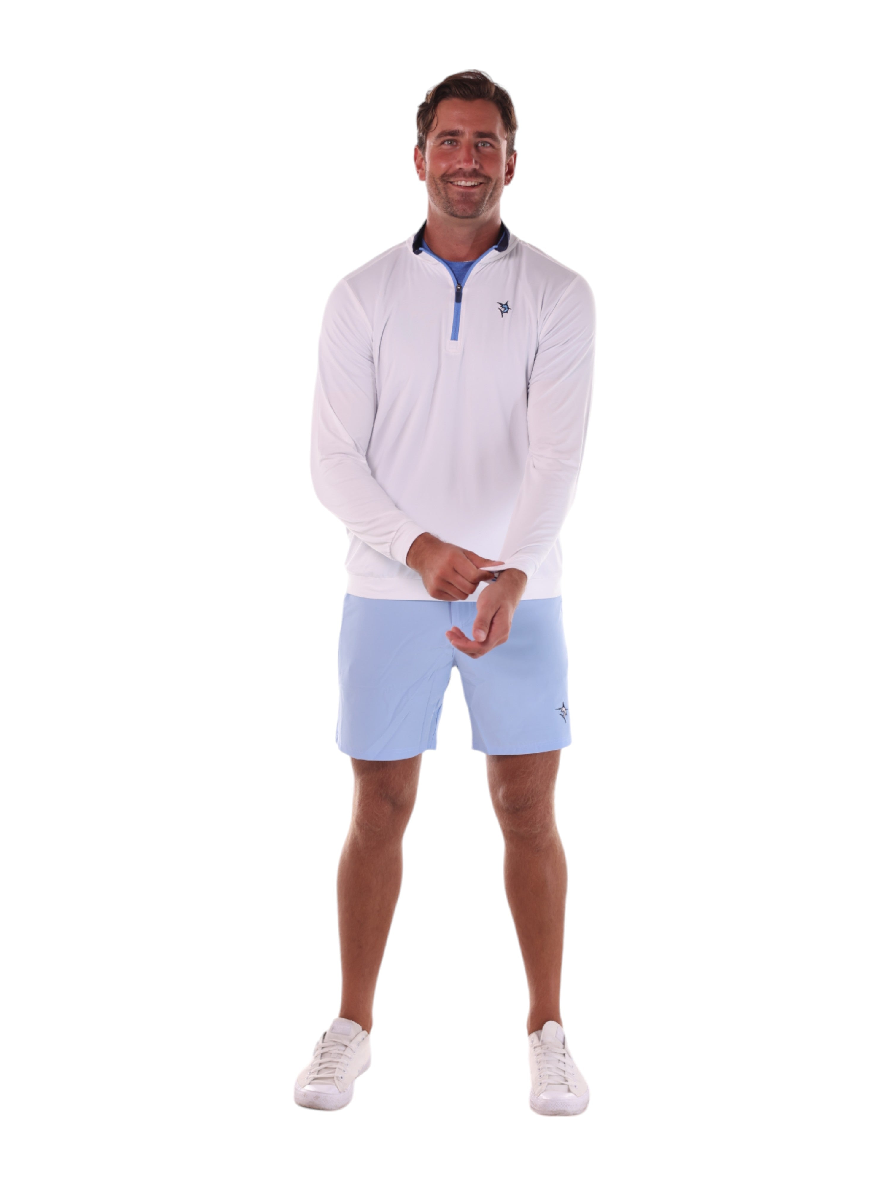 Long Beach Quarter Zip Ultra Soft Lightweight XXL White