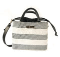 Lolo Medium Woven Crossbody Drawstring Bag Black