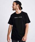 Goal Five Men's Black Cotton T-Shirt Black