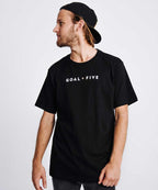 Goal Five Men's Black Cotton T-Shirt Black