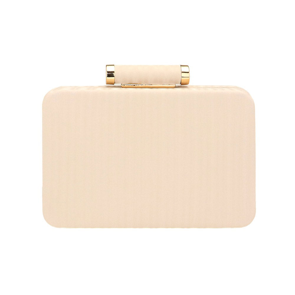 Solid Embossed Clutch Crossbody Bag Peach
