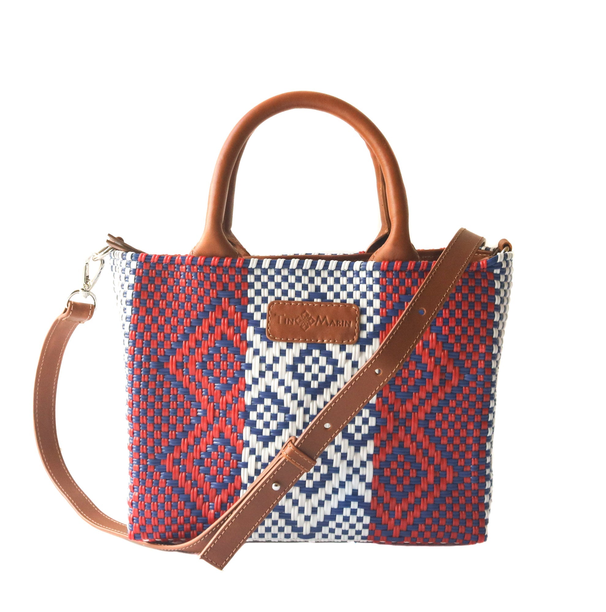 Piruli Small Woven Crossbody tan