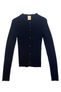 Ribbed Knit Cardigan in Navy NAVY