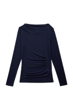 NARAE LONG SLEEVE TOP IN NAVY