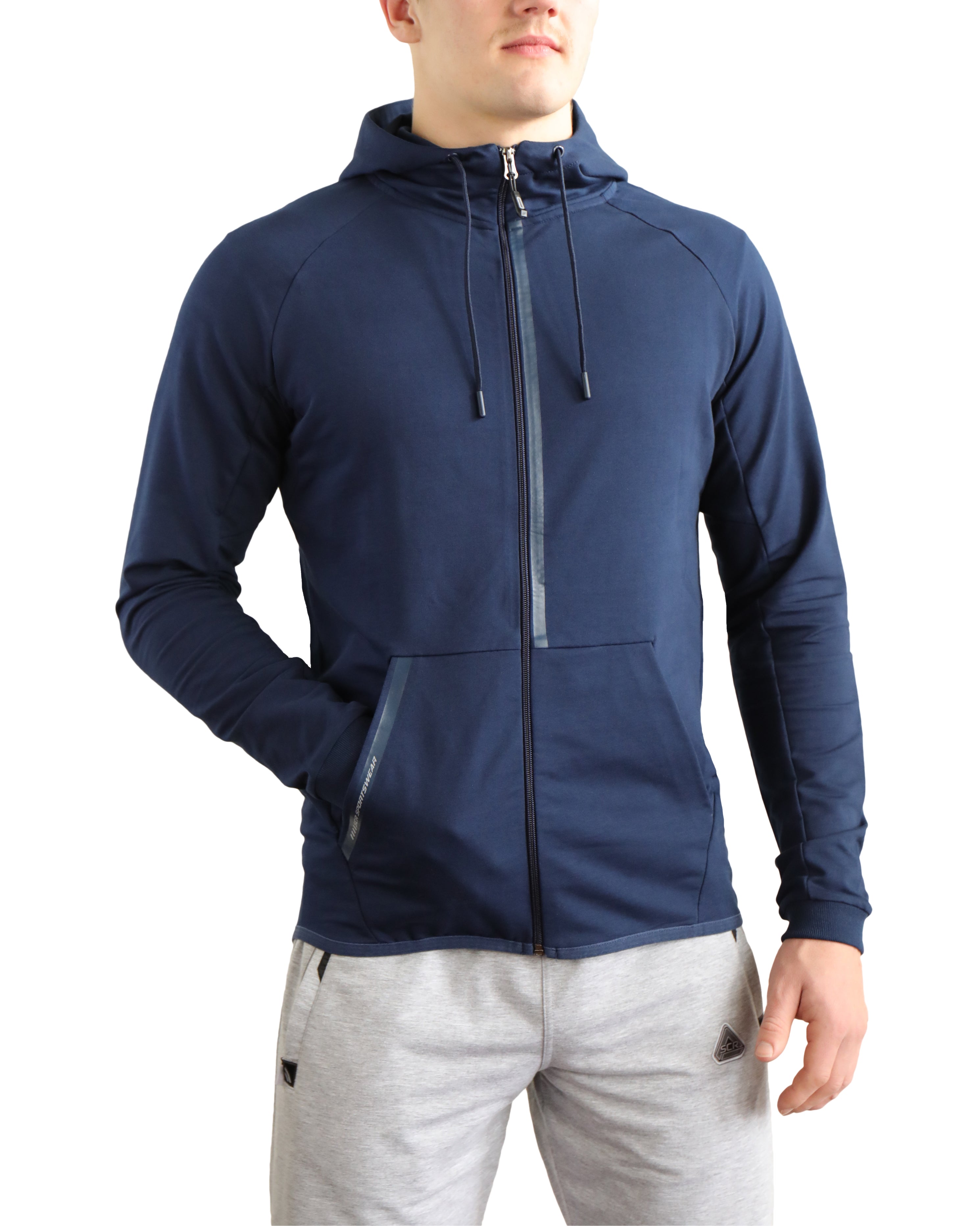All-Day Comfort Hooded Sweatshirt Slim Fit Navy
