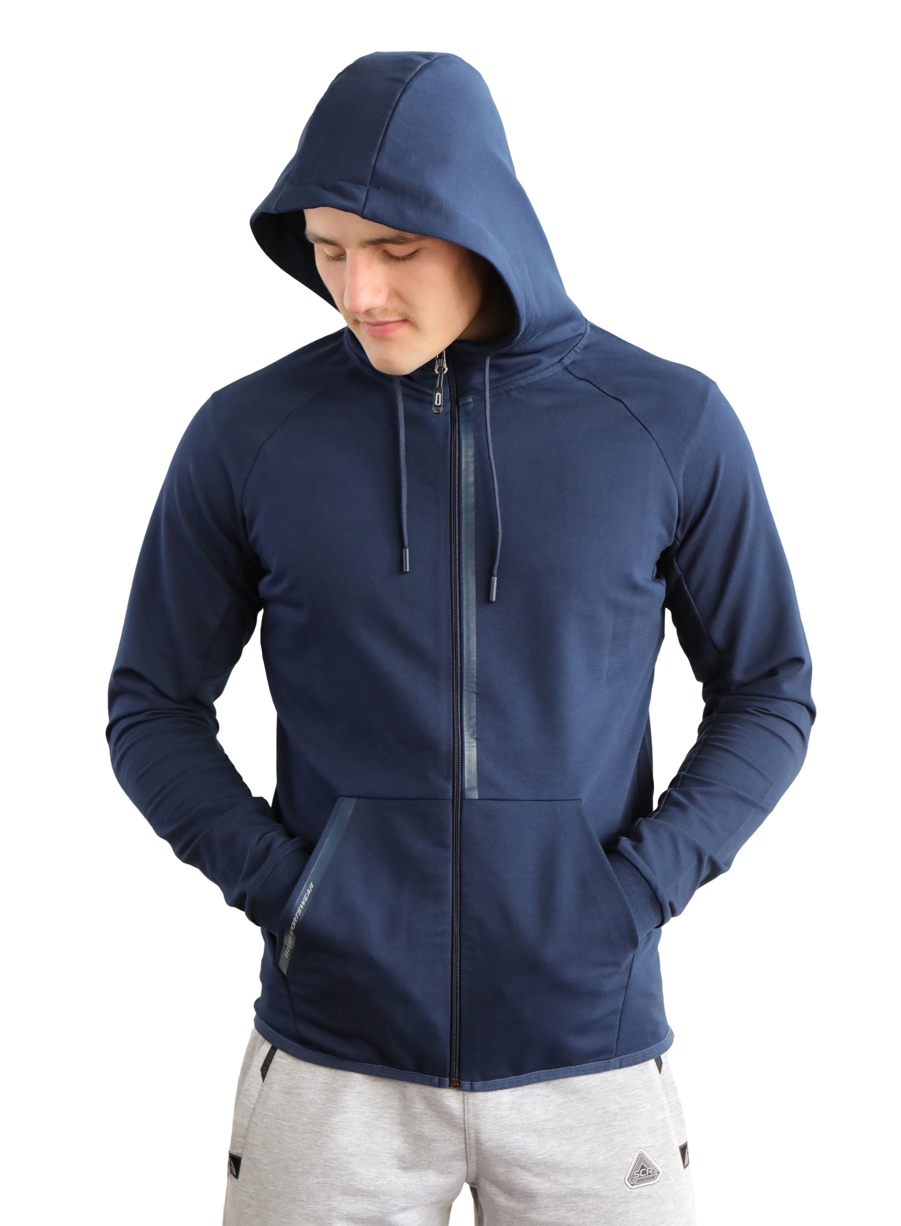 All-Day Comfort Hooded Sweatshirt Slim Fit X-Large Average Navy