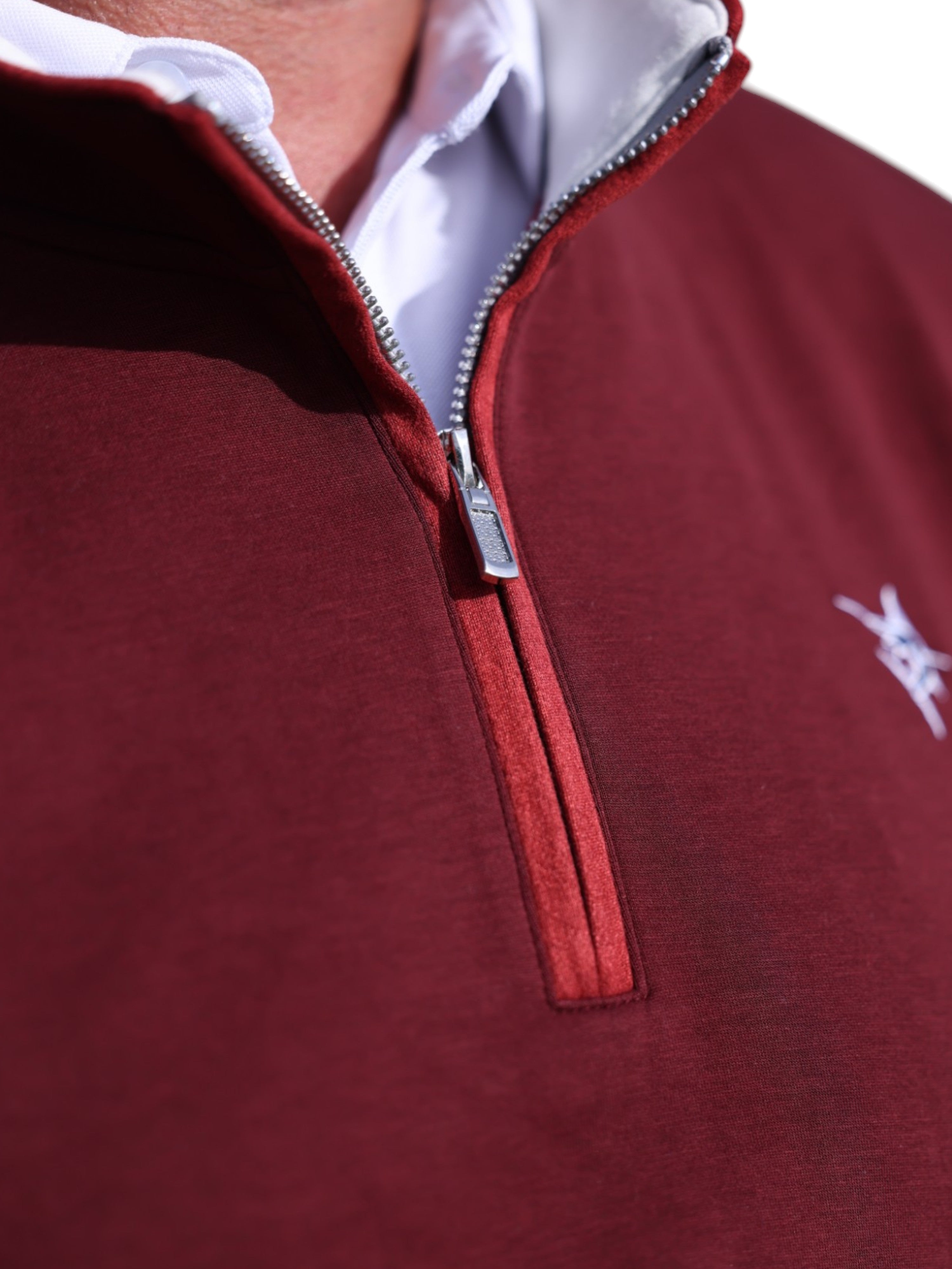 Turnberry Quarter Zip Smooth Knit XXXL Burgundy