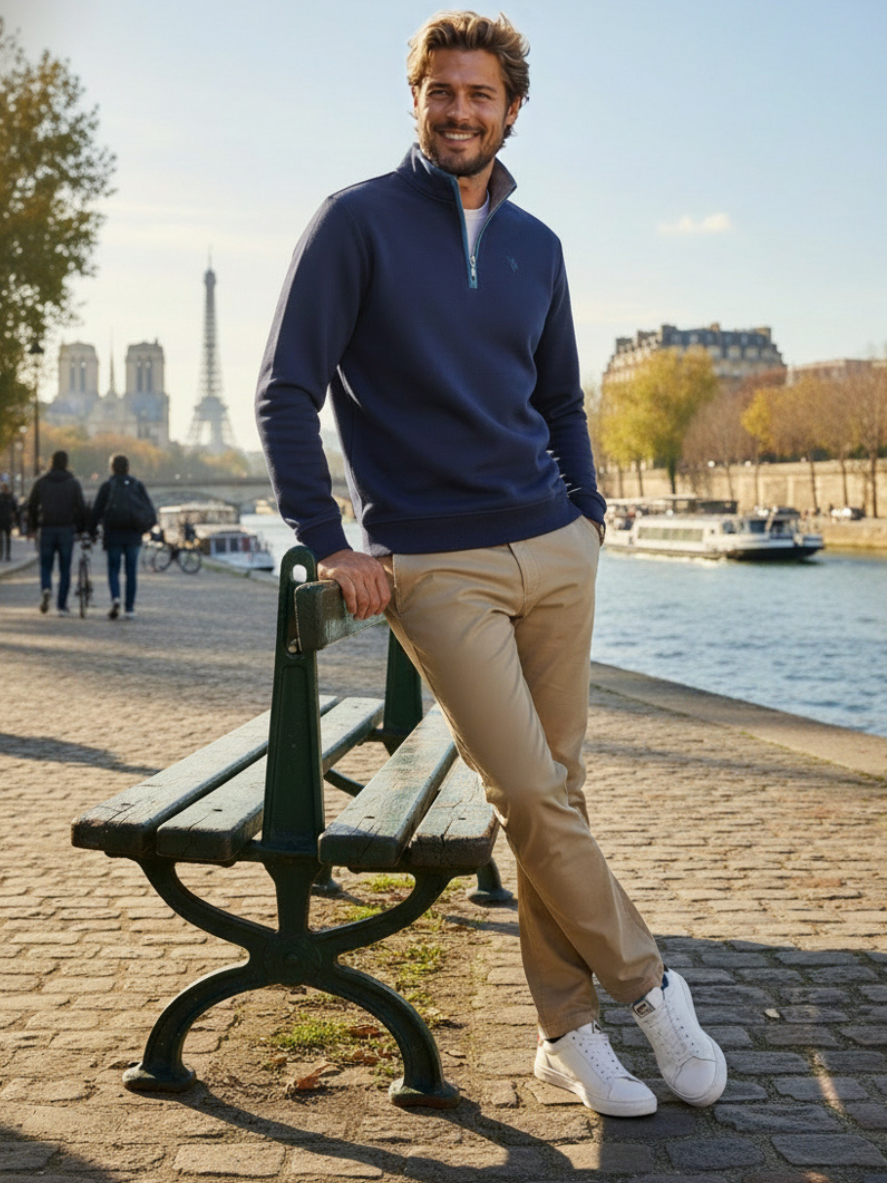 Turnberry Quarter Zip Smooth Knit XXXL Navy