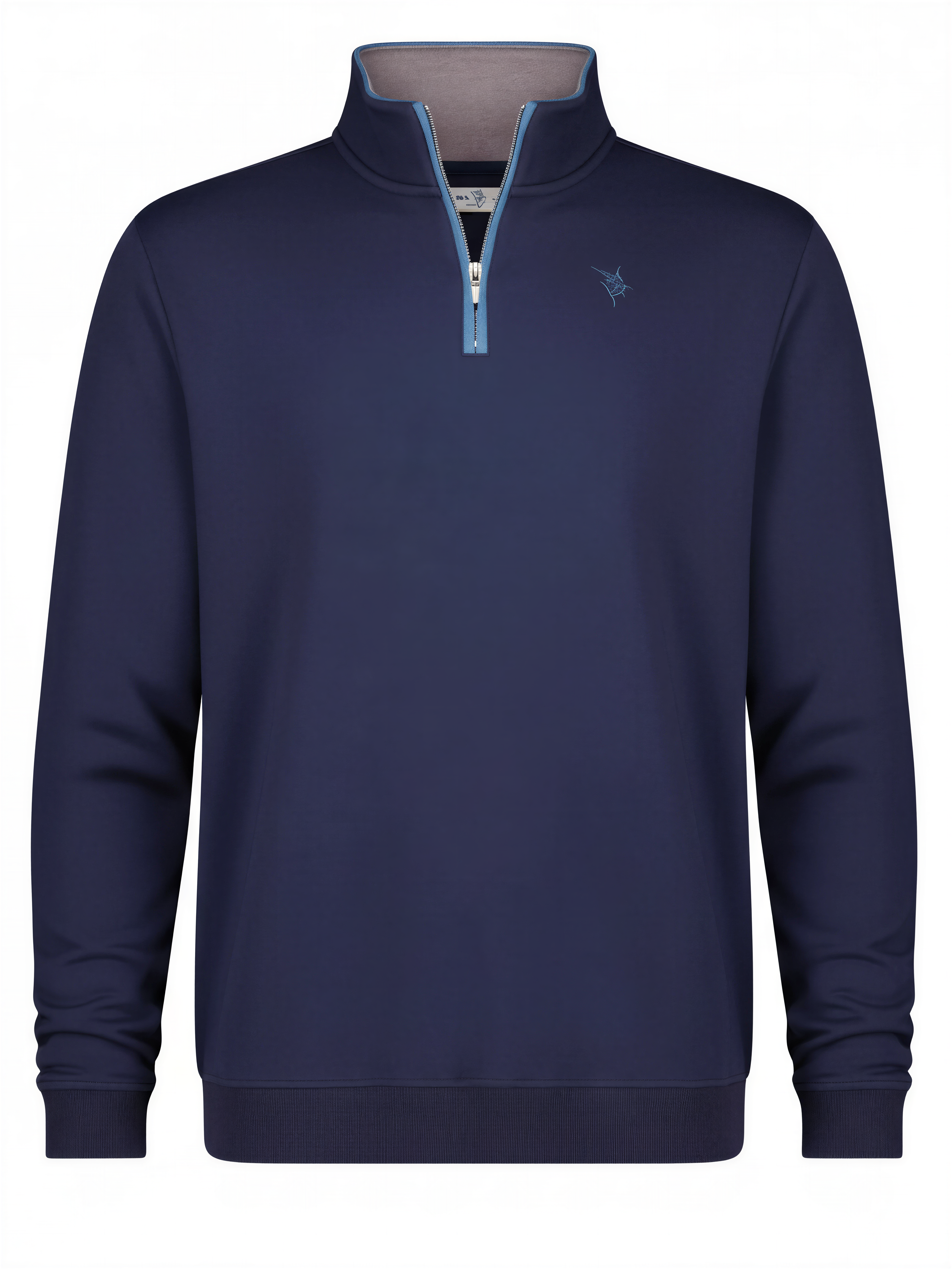 Turnberry Quarter Zip Smooth Knit MD Navy