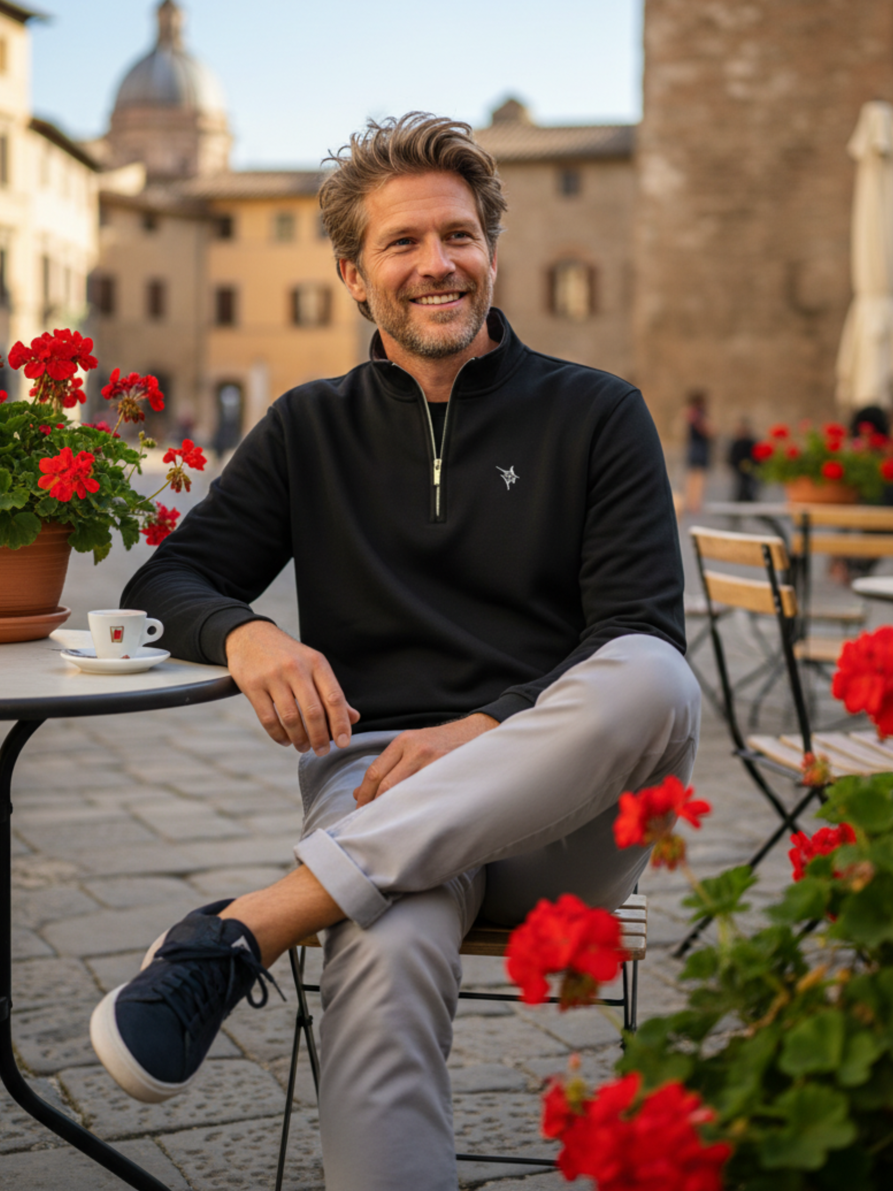 Turnberry Quarter Zip Smooth Knit XXL Black