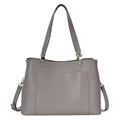 Solid Faux Leather Shoulder Crossbody Bag Taupe
