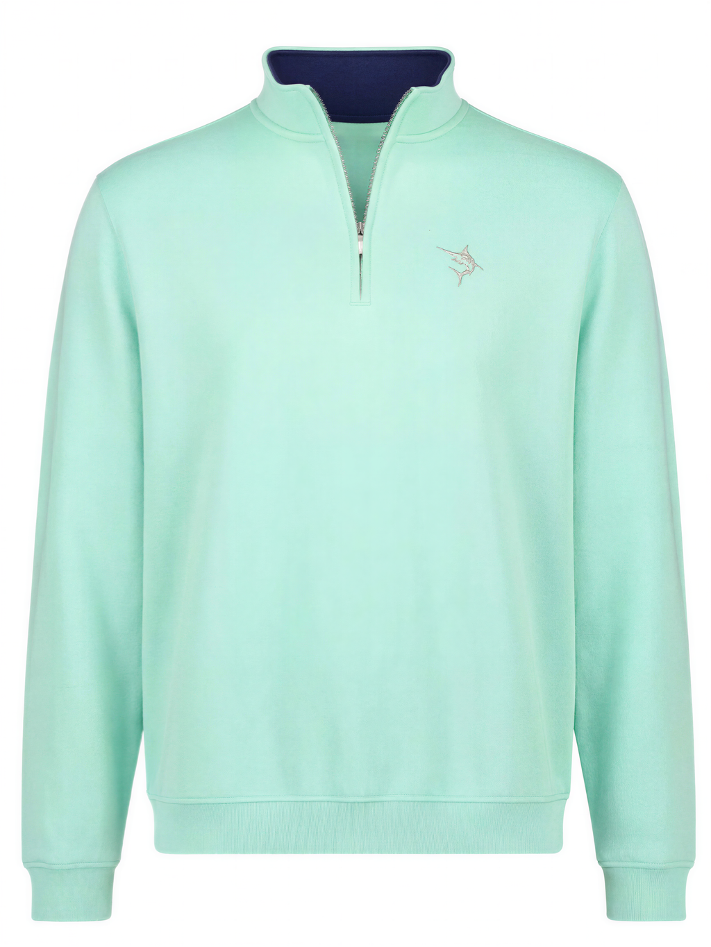 Turnberry Quarter Zip Smooth Knit MD aqua