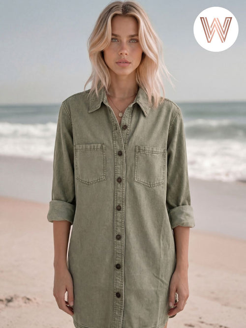 Ash Denim Jacket - Olive