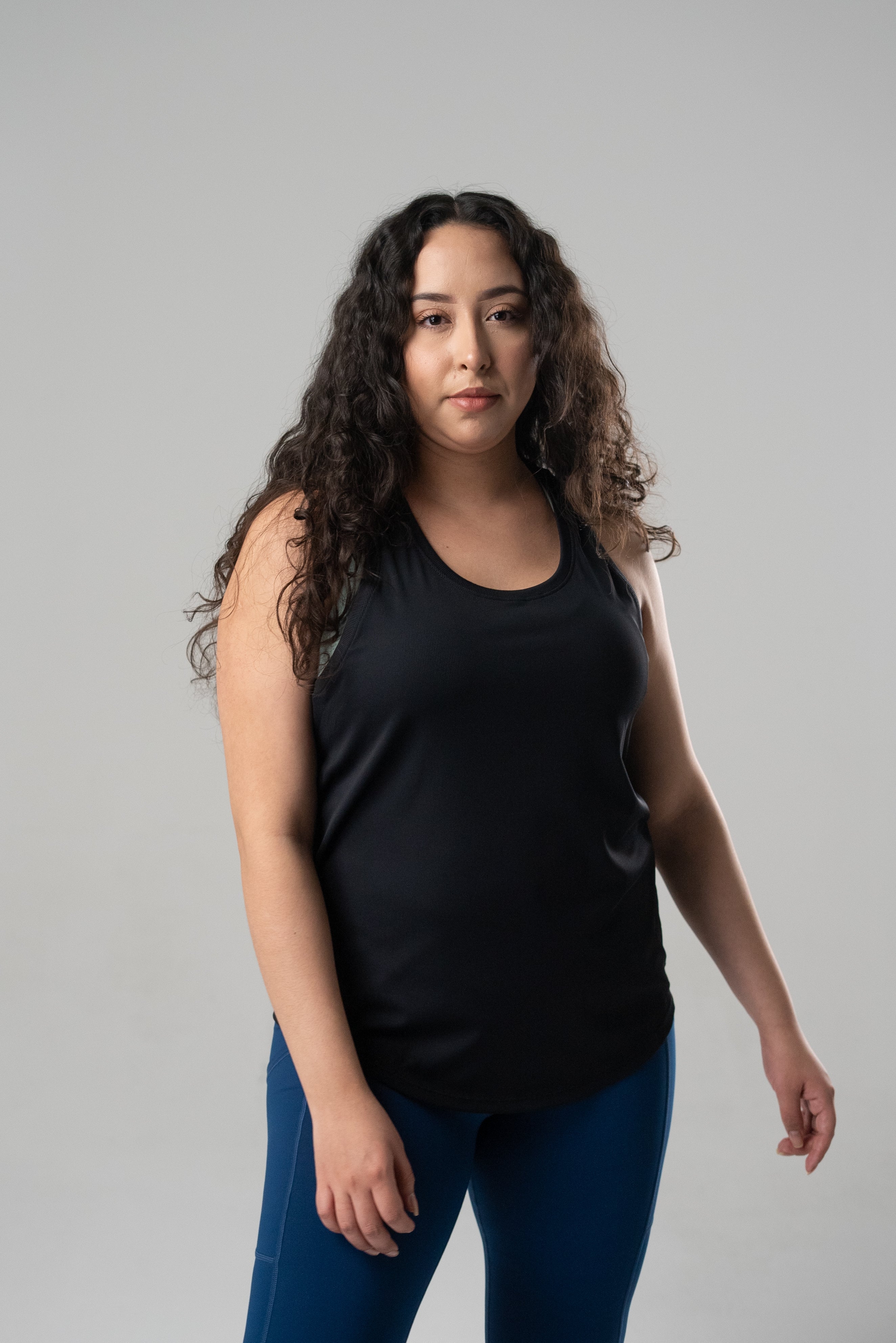 always worthy ribbed tank Black