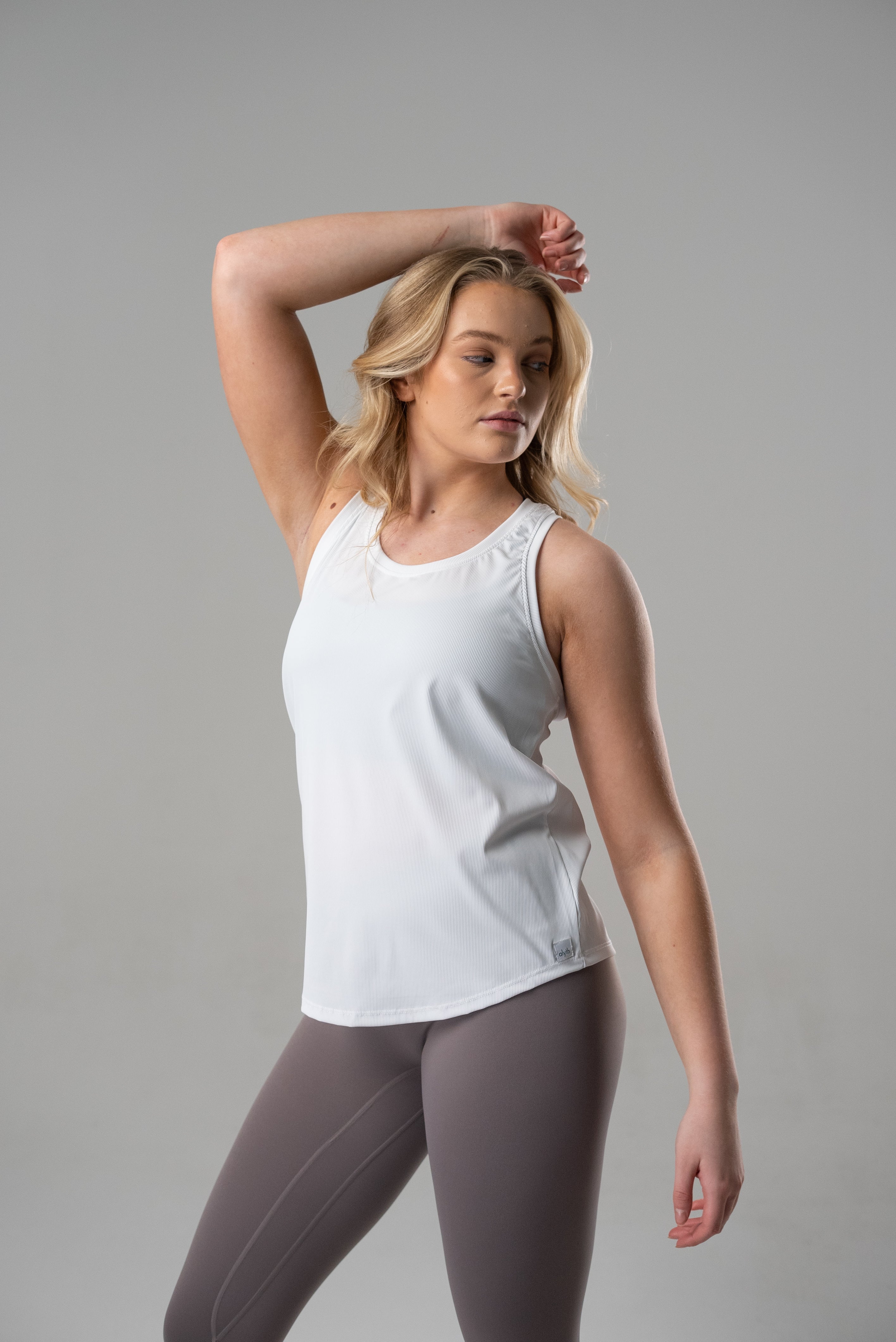 always worthy ribbed tank White