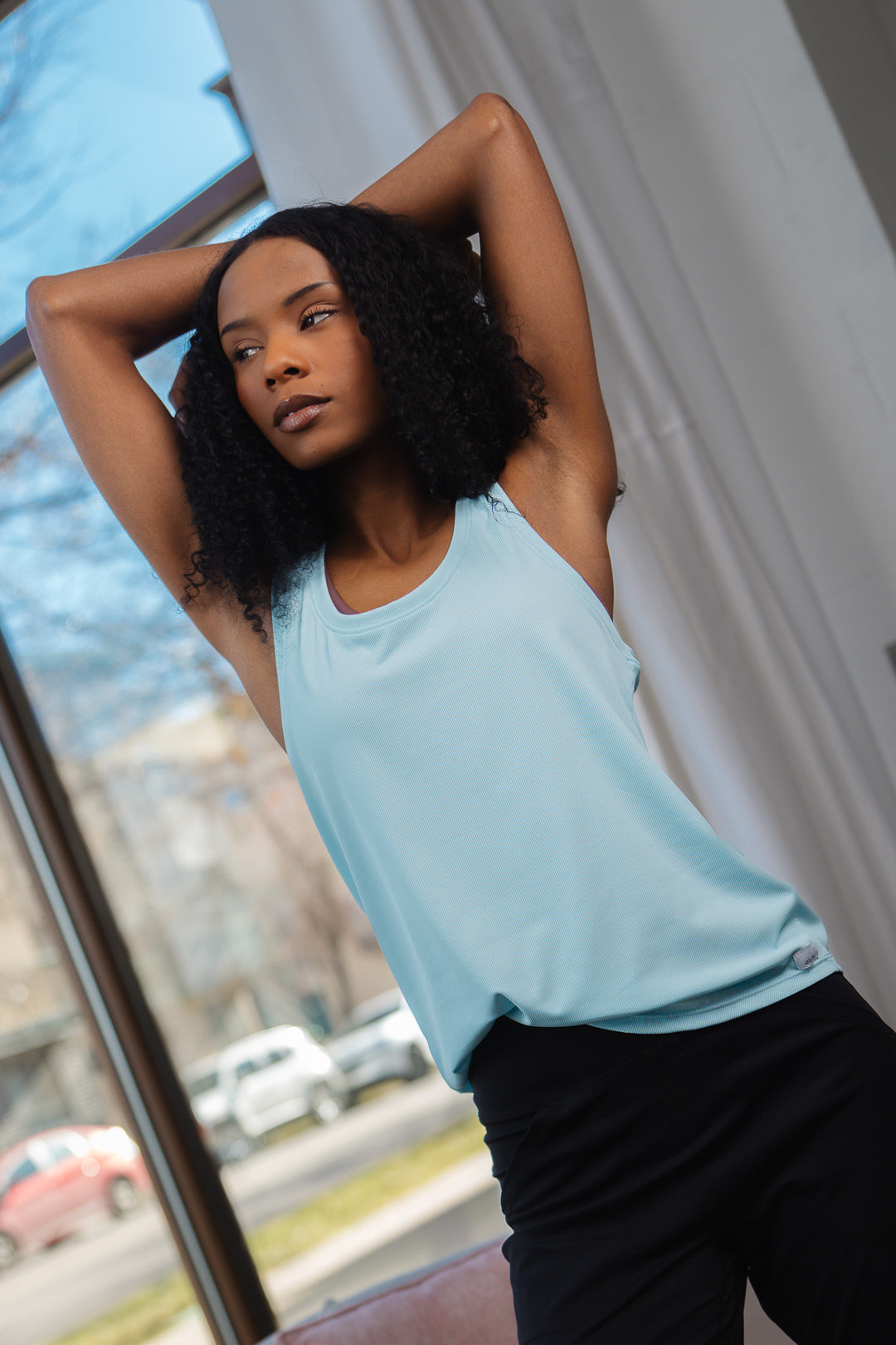 always worthy ribbed tank Serene Sky