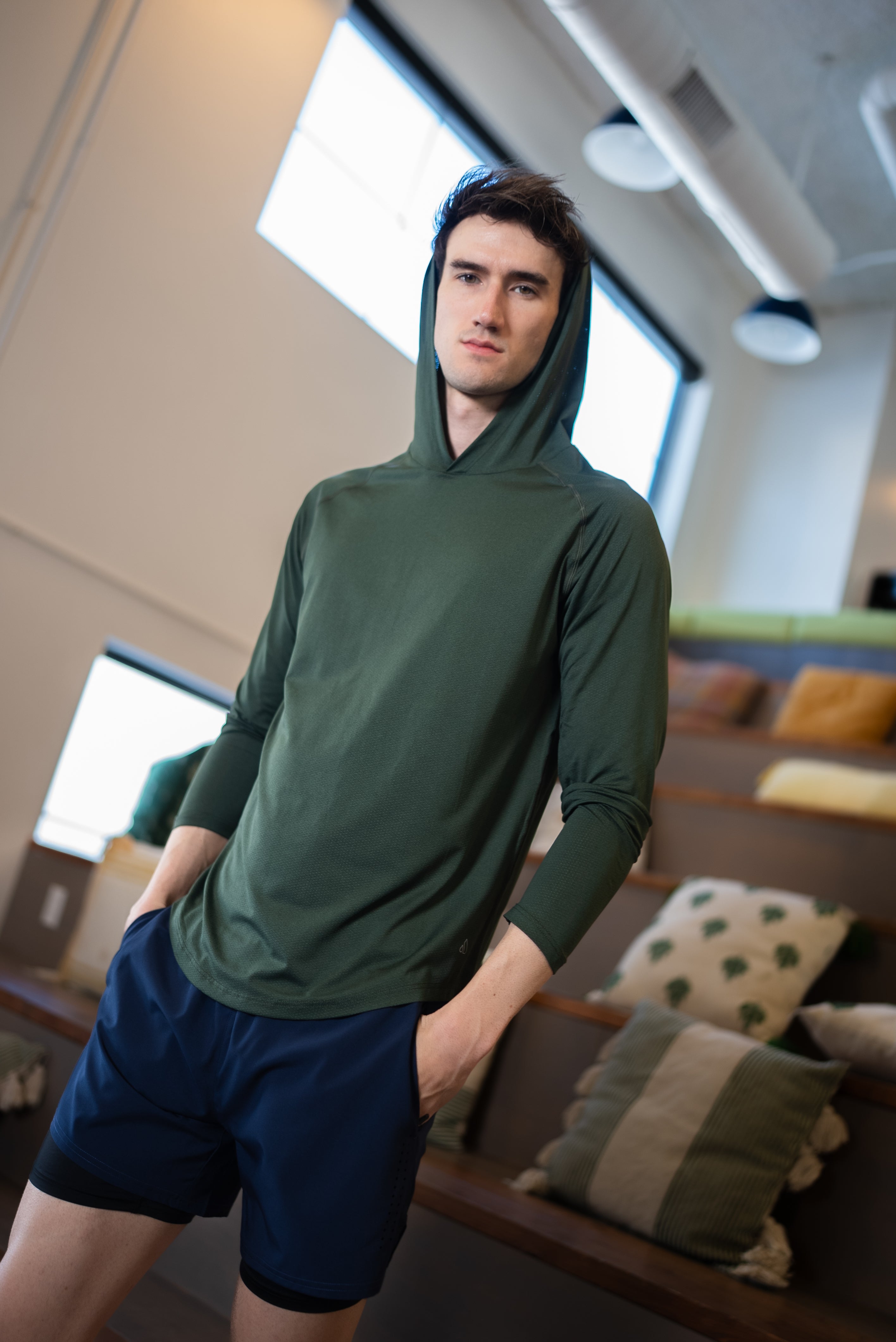 brilliant V2 hooded long sleeve Hunter Green