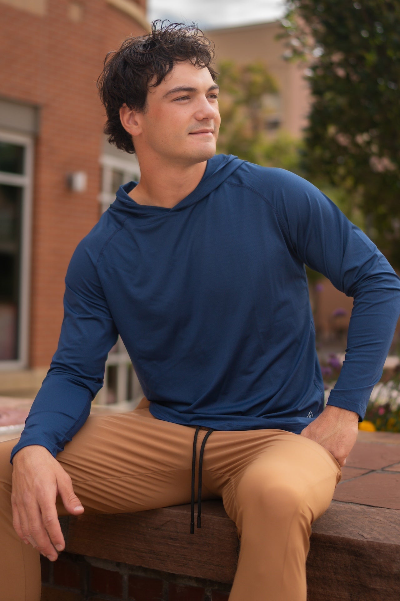 brilliant V2 hooded long sleeve Navy