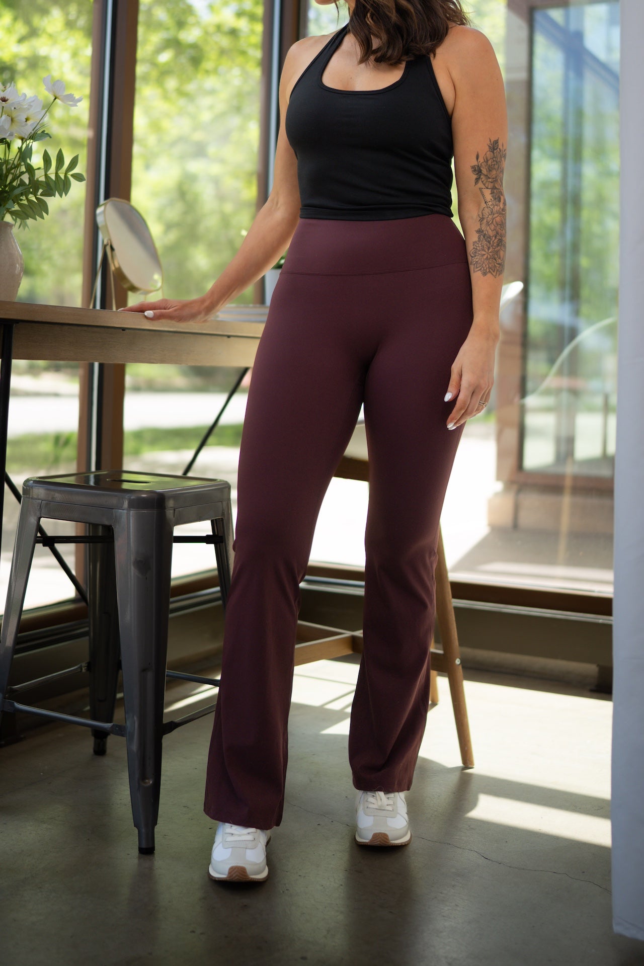 BRUSHED mindset flare legging Bordeaux 30"