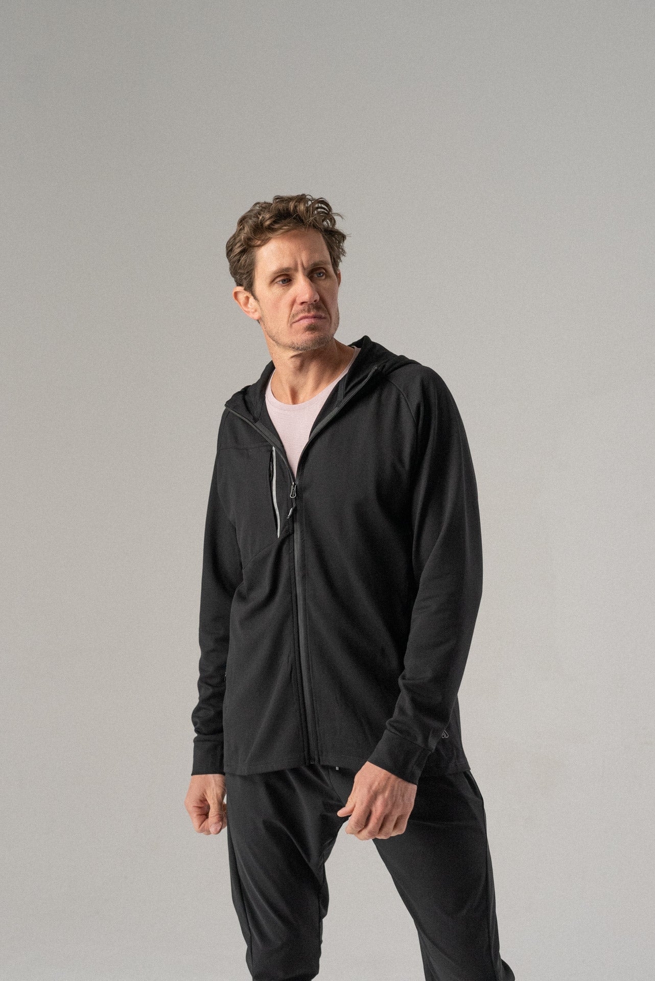 fierce hooded jacket Black