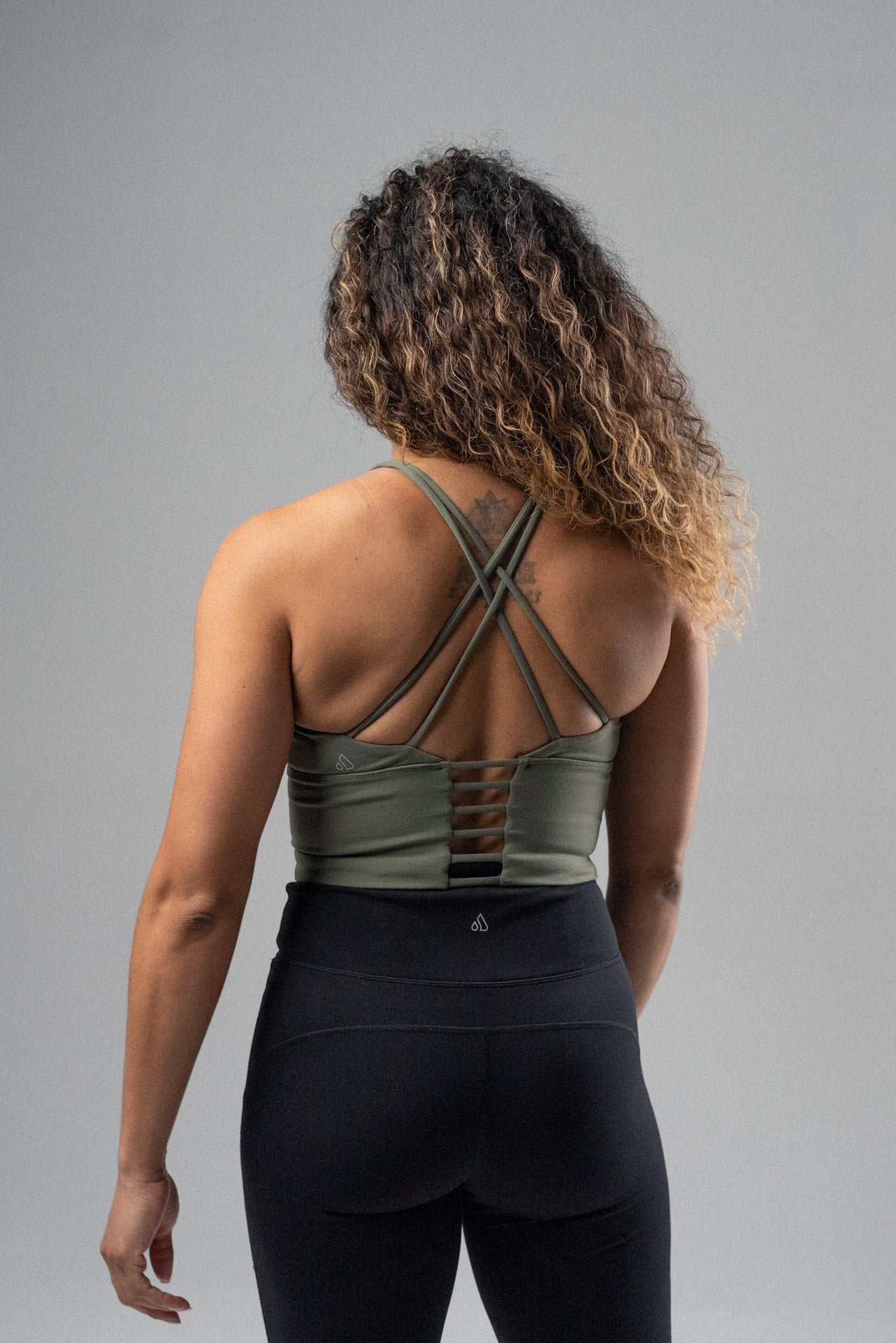 rebellious crop bra Army Green
