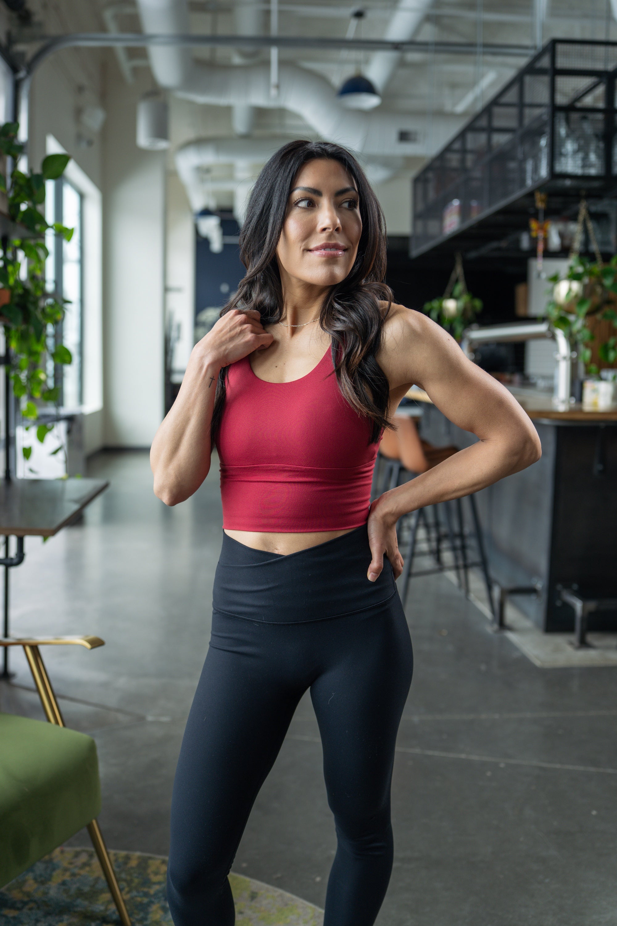 rebellious crop bra Deep Red