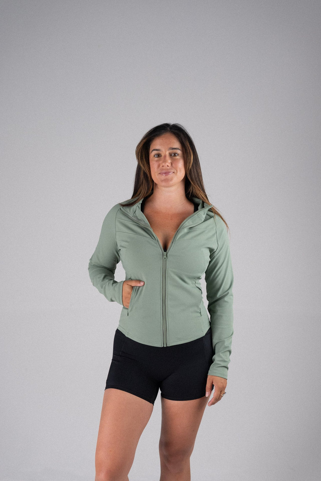SERENE SOFT motivate jacket Deep Slate Green