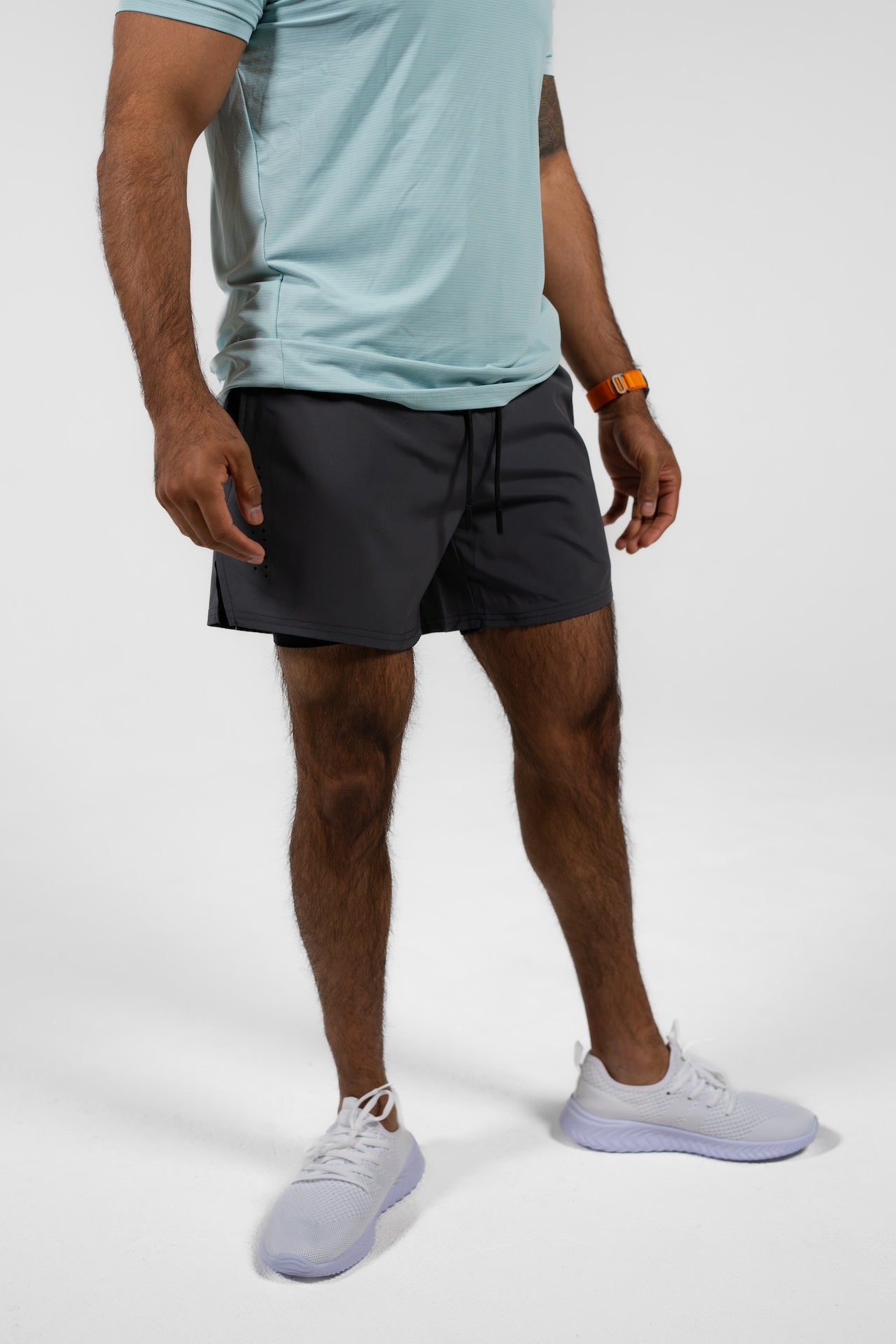 worthy liner shorts Fossil Grey 5"