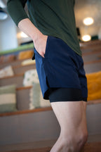 worthy liner shorts Midnight Blue 5"