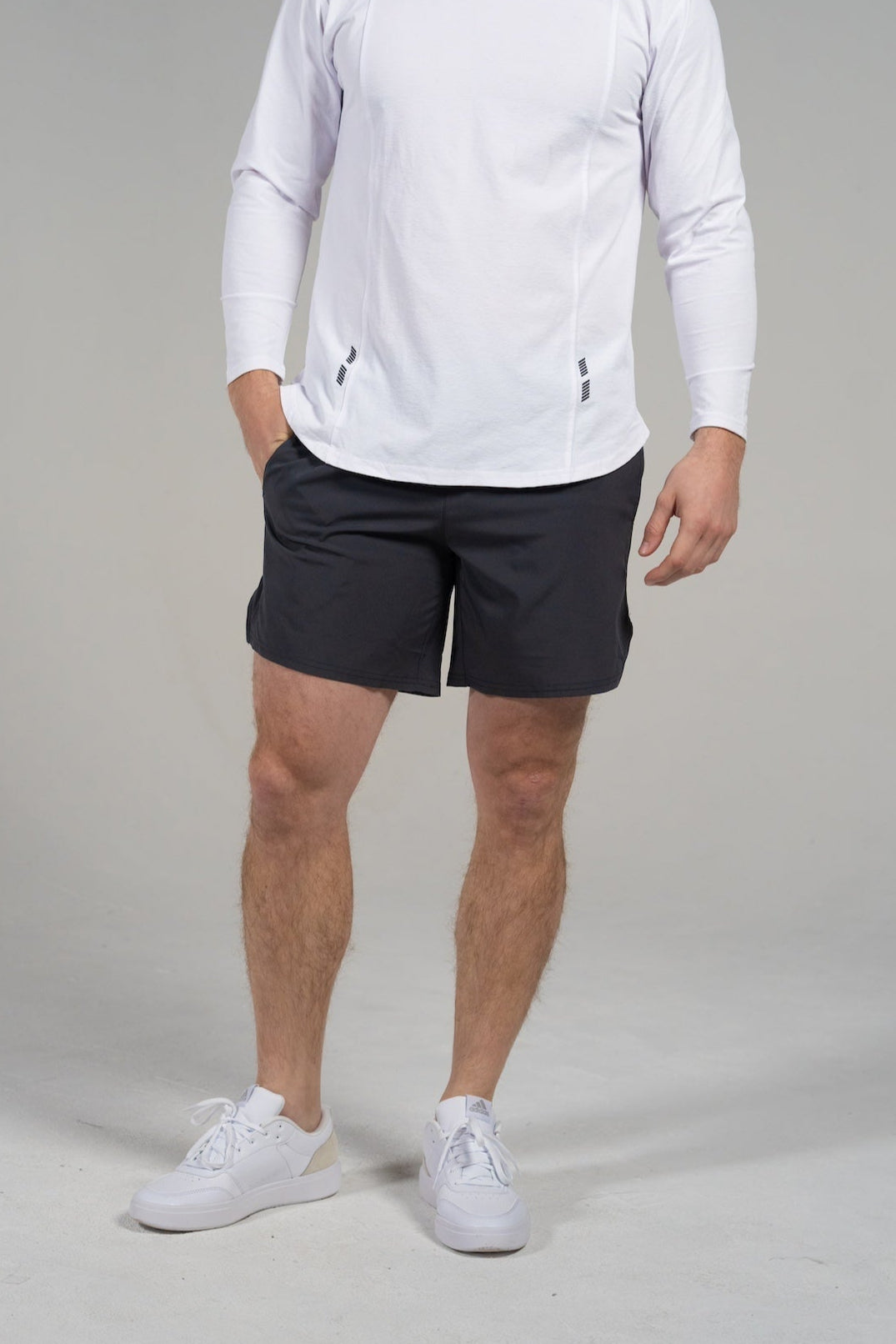 worthy linerless shorts Fossil Grey 7"