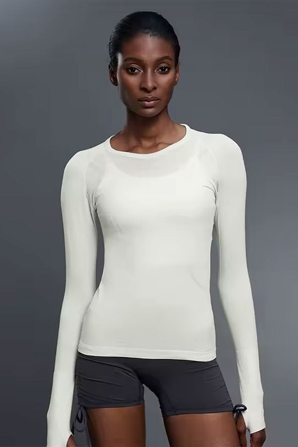 BTR Active Seamless Baselayer Bone White