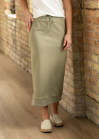 Bradi Side Zipper Athletic Maxi Skirt