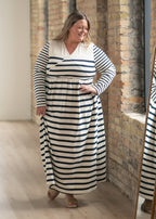Celeste Striped Knit Maxi Dress
