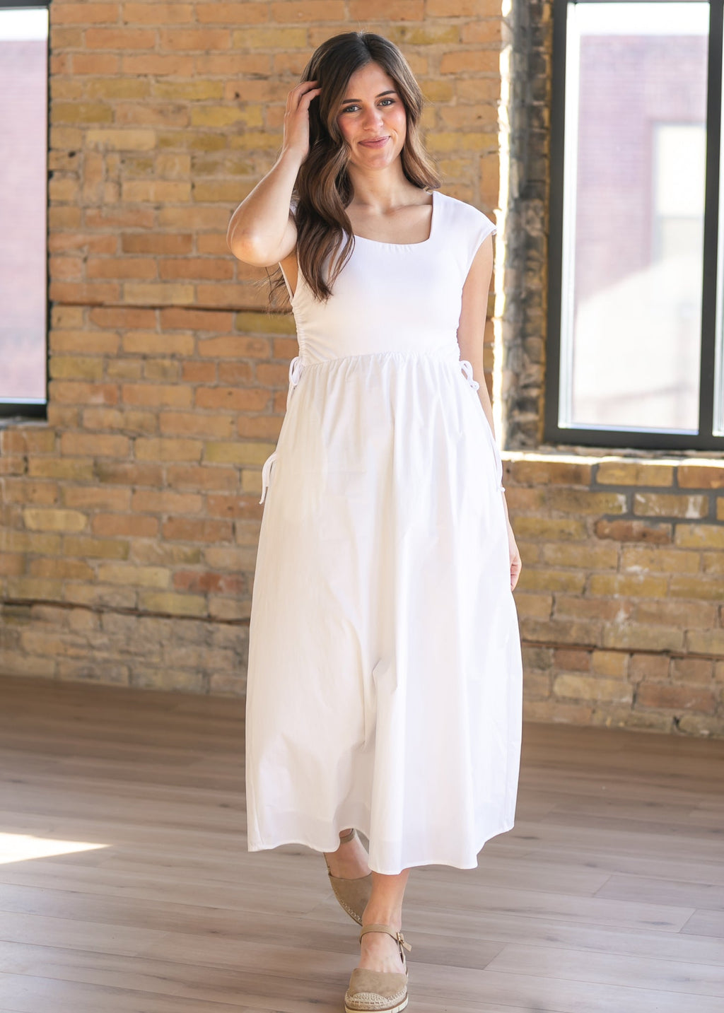 Eleanor White A-line Maxi Dress 2XL
