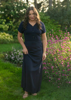 Ella Navy Cinched Waist Maxi Dress XL